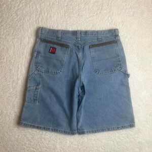 Vintage wrangler Riggs men's light wash‎ Carpenter jorts workwear baggy 38